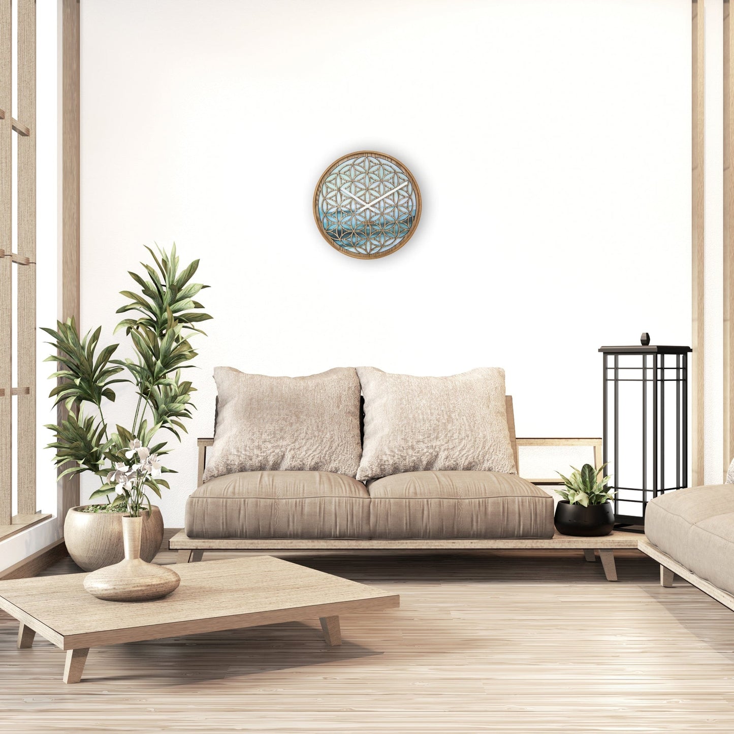 NeXtime Wandklok 40 cm - Geruisloos - Groen - Hout - "Concord"