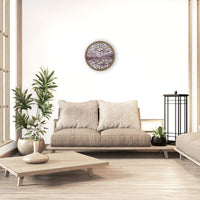 NeXtime Wandklok 40 cm - Geruisloos - Paars - Hout - "Yogi"