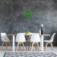 NeXtime Wandklok 40 cm - Stil - Groen - Glas/Aluminium - "Classy Medium"