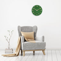 NeXtime Wandklok 40 cm - Stil - Groen - Glas/Aluminium - "Classy Medium"
