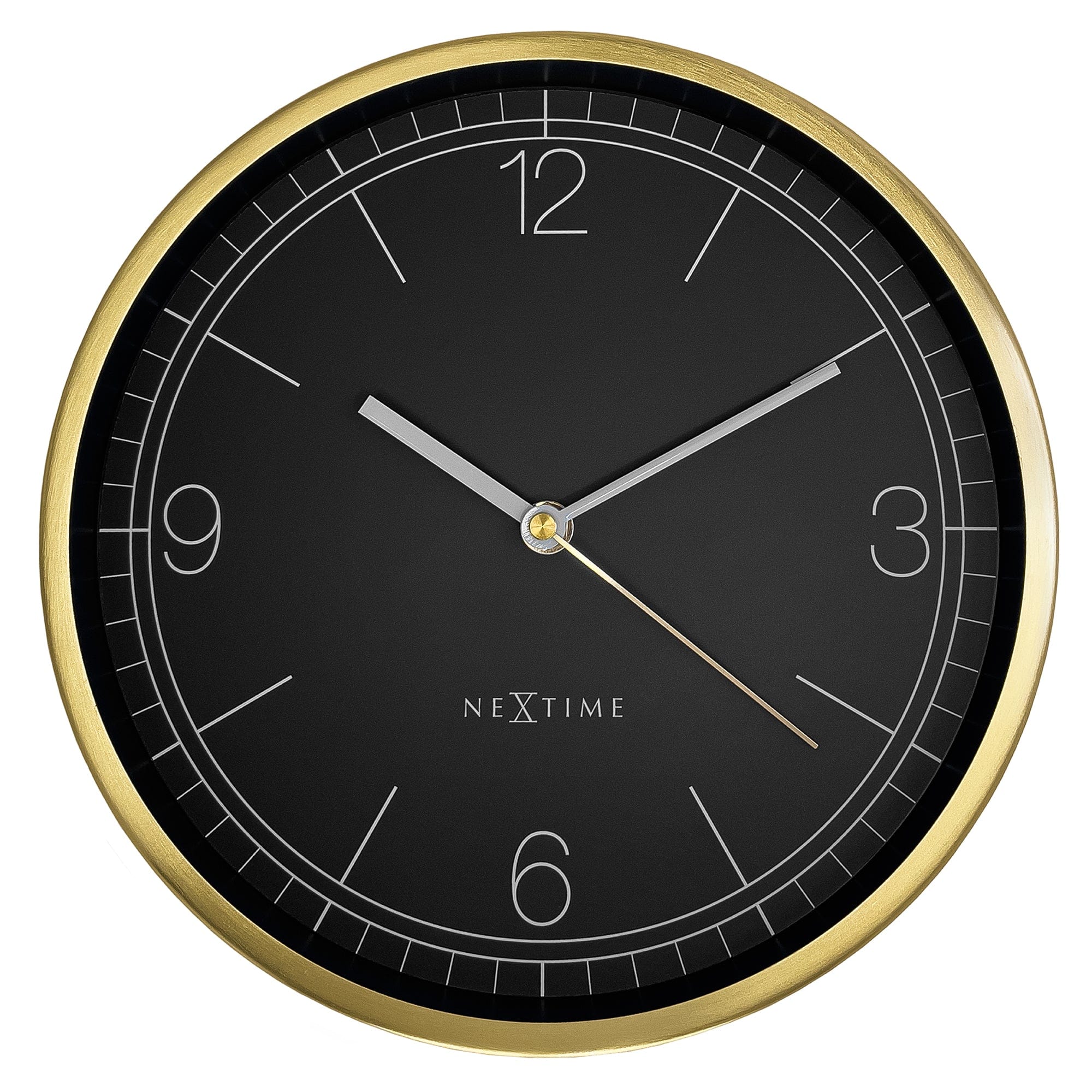 Wandklok 25cm-Stil-Groen/Turquoise/Wit/Zwart-Metaal-NeXtime 'Bolero'