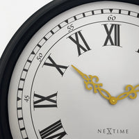 Wandklok 76 cm-Zwart/Grijs-Kunststof-NeXtime 'Chopin Large'