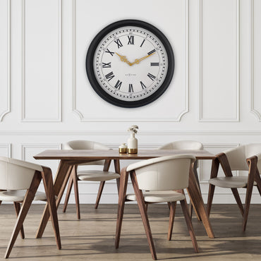 Wandklok 76 cm-Zwart/Grijs-Kunststof-NeXtime 'Chopin Large' sfeerfoto