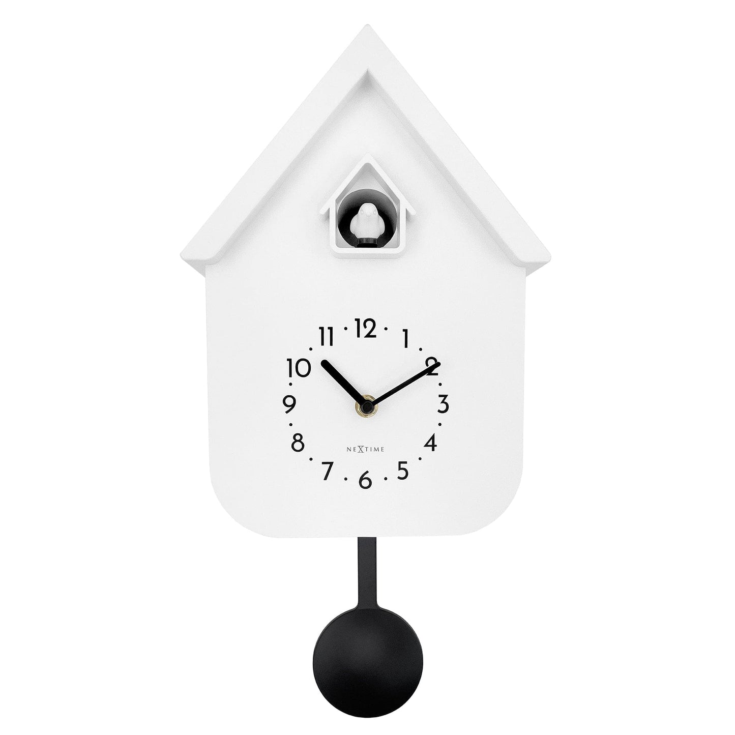 Wandklok 21,5x41,5x8,5cm - Pendulum - Koekoek - NeXtime 'Twitter'