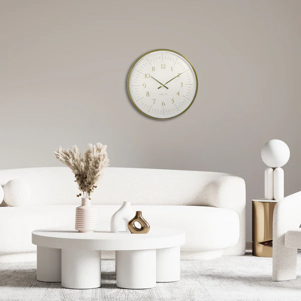 NeXtime Galaxy Large wandklok 77 cm wit