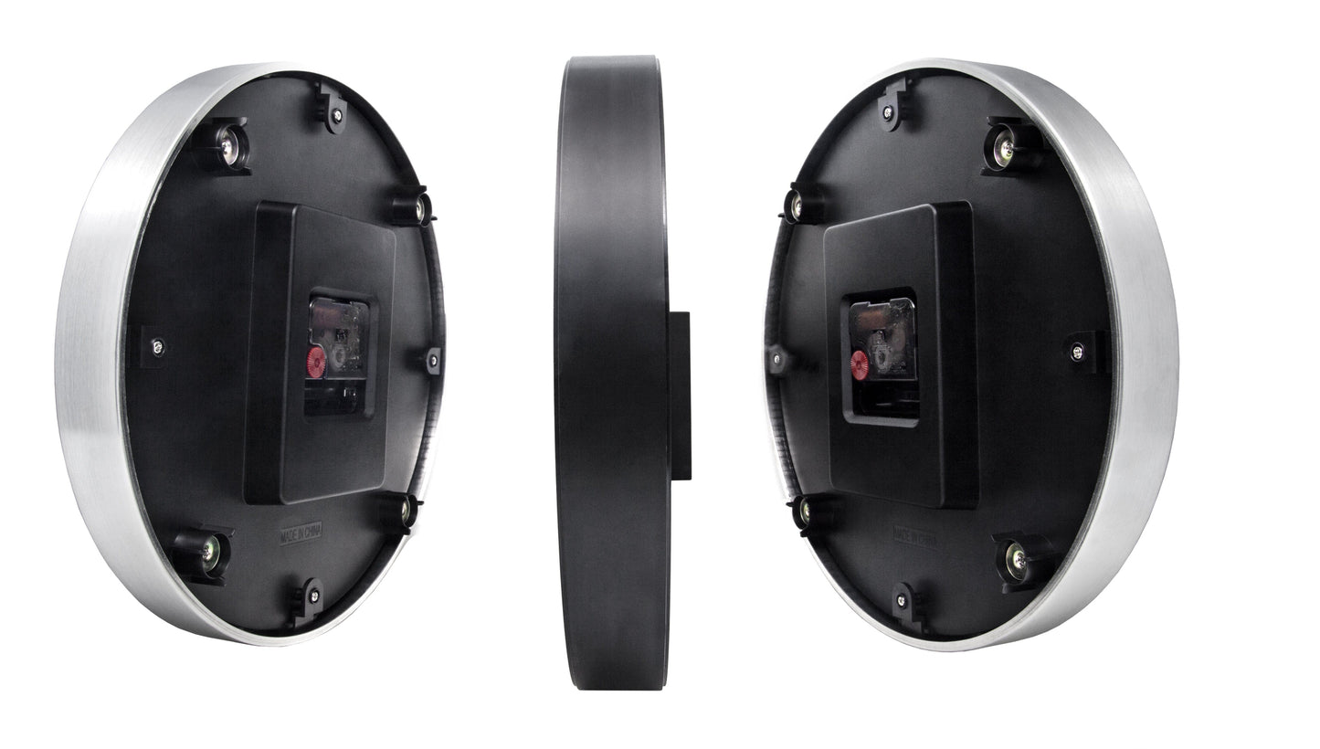 Wandklok 32,3 x 28 x 10 cm - stil - wit & zwart - aluminium - NeXtime 'Double'