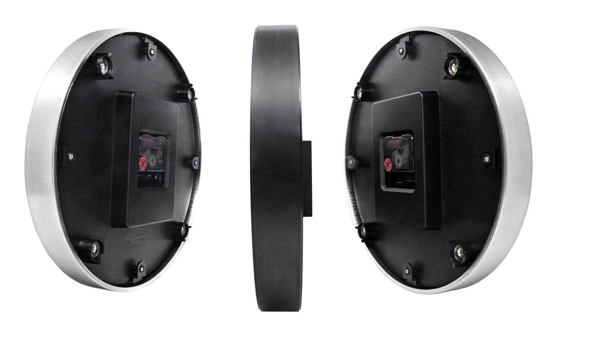 Wandklok 32,3 x 28 x 10 cm - stil - wit & zwart - aluminium - NeXtime 'Double'