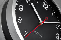 Wandklok 32,3 x 28 x 10 cm - stil - wit & zwart - aluminium - NeXtime 'Double'