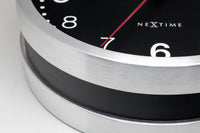 Wandklok 32,3 x 28 x 10 cm - stil - wit & zwart - aluminium - NeXtime 'Double'