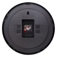 Wandklok 35 cm-Geruisloos-Zwart-Geanodiseerd aluminium-NeXtime 'Station All Black'