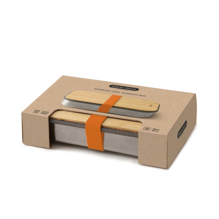 Black+Blum Sandwichdoos - Broodtrommel - 223x150x52mm - Oranje