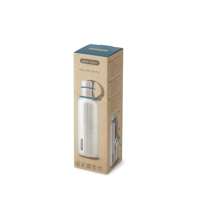 Black+Blum Geïsoleerde Waterfles - Thermosfles - 0,5 liter - Blauw