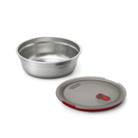 Black+Blum Steel Feeding Bowl Small - Meal Preparation - Ø170mm - H 59mm - Gray/Red