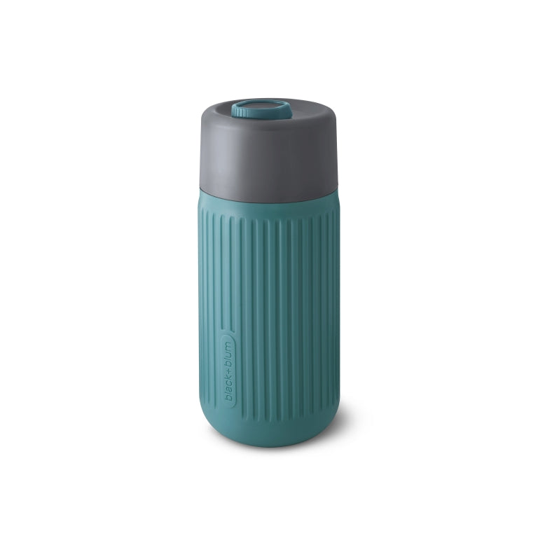 Black+Blum Reisbeker van glas - 0,34 L - grijs/blauw