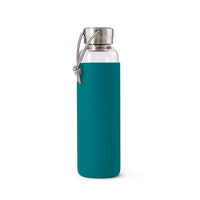 Black+Blum Glazen Waterfles - Waterfles glas - 0.6Ltr - Blauw
