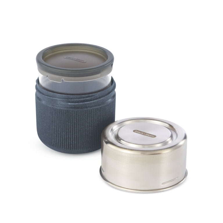 Black+Blum Glas-Lunchbox – Ø 95 mm – Grau