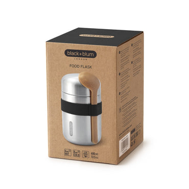 Black+Blum Voedsel Thermosfles - Thermos voedselcontainer - 0.4Ltr - Zwart