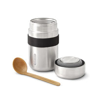 Black+Blum Voedsel Thermosfles - Thermos voedselcontainer - 0.4Ltr - Zwart