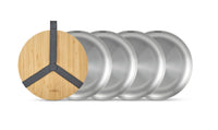 Black+Blum RVS-borden - set van 4