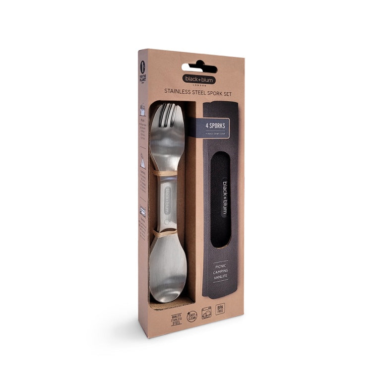 Black+Blum spork van roestvrij staal, set van 4