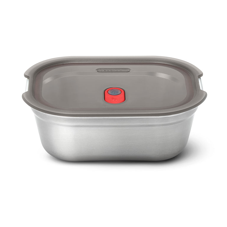 Black+Blum RVS-voedseldoos Groot - Maaltijdvoorbereiding - Grijs/Rood