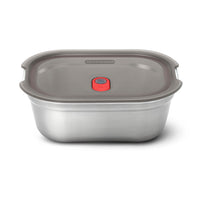 Black+Blum RVS-voedseldoos Groot - Maaltijdvoorbereiding - Grijs/Rood