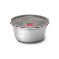 Black+Blum RVS-voedselkom groot - voor maaltijdvoorbereiding - Ø 170 mm - H 81 mm - Grijs/Rood