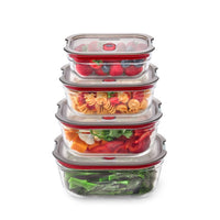 Black+Blum set glazen voedseldozen, gemengd (XS/S/M/L) - maaltijdvoorbereiding - set van 4
