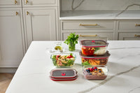 Black+Blum set glazen voedseldozen, gemengd (XS/S/M/L) - maaltijdvoorbereiding - set van 4