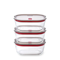 Black+Blum glazen voedselbox groot - maaltijdvoorbereiding - set van 3