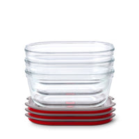 Black+Blum glazen voedselbox groot - maaltijdvoorbereiding - set van 3