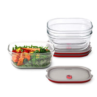 Black+Blum glazen voedselbox groot - maaltijdvoorbereiding - set van 3