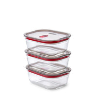 Black+Blum glazen voedseldoos set klein - maaltijdvoorbereiding - set van 3