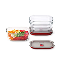 Black+Blum glazen voedseldoos set klein - maaltijdvoorbereiding - set van 3