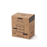Black+Blum Glazen bewaardoos set XS - meal prep - set van 3