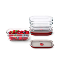 Black+Blum Glazen bewaardoos set XS - meal prep - set van 3