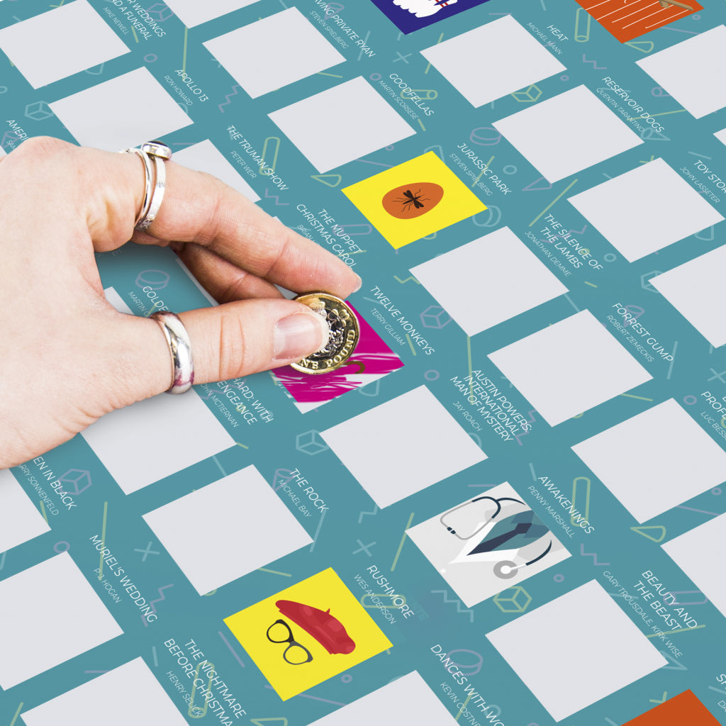 Gift Republic Scratch Poster - 100 Films from the 90s