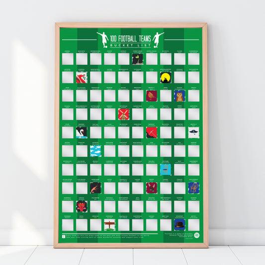 Gift Republic Krasposter - 100 Voetbalteams