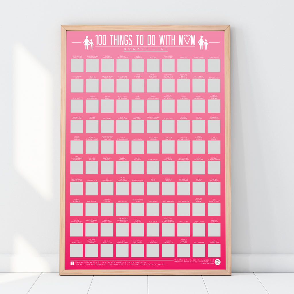 Gift Republic Rubbelposter – 100 Dinge, die man mit Mama unternehmen kann