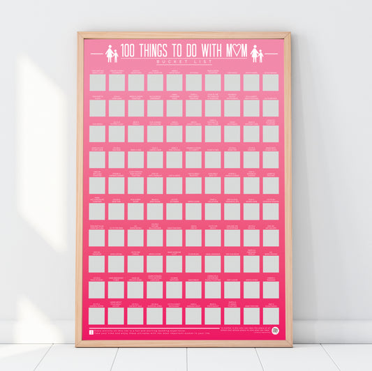 Gift Republic Scratch Poster - 100 Things to Do with Mom