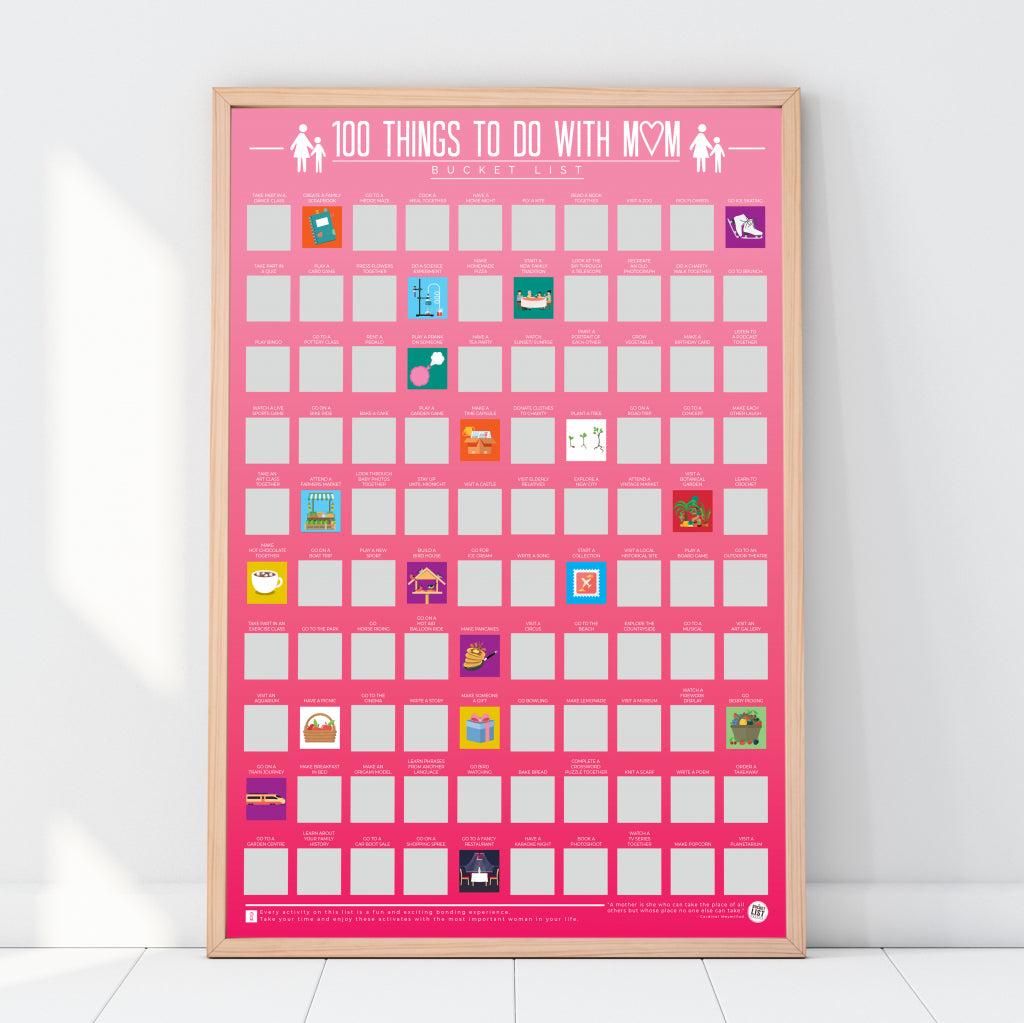 Gift Republic Rubbelposter – 100 Dinge, die man mit Mama unternehmen kann