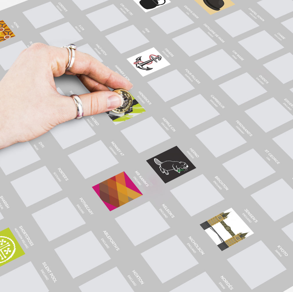 Gift Republic Scratch Poster - 100 Gins