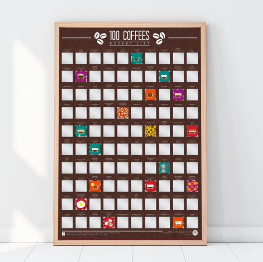 Gift Republic Rubbelposter – 100 Kaffee