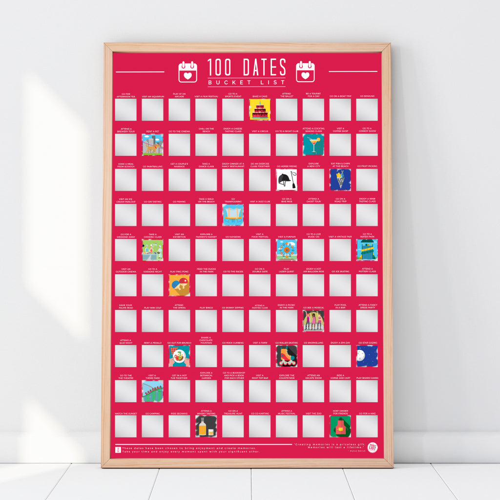 Gift Republic Rubbelposter – 100 Dates to Go On