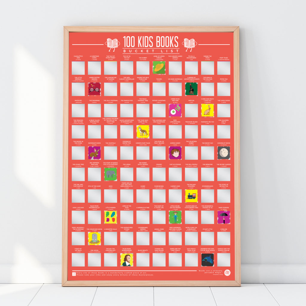 Gift Republic Scratch Poster - 100 Children's Books