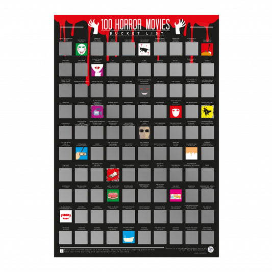 Gift Republic Rubbelposter – 100 Horrorfilme