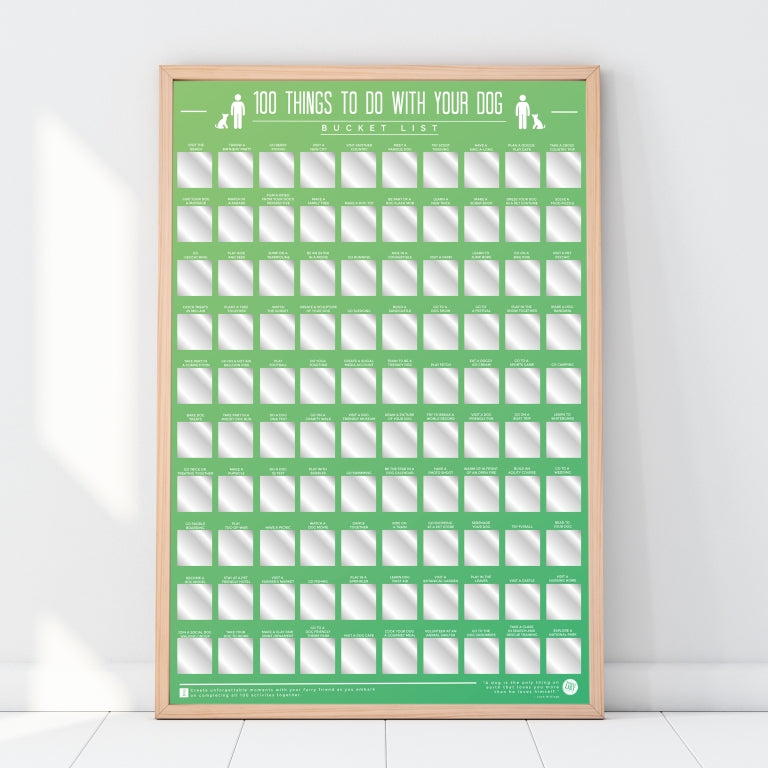 Gift Republic Krasposter - 100 Dingen om te doen met je hond