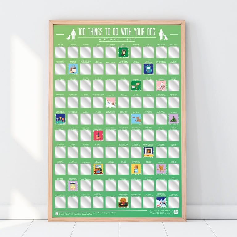 Gift Republic Krasposter - 100 Dingen om te doen met je hond