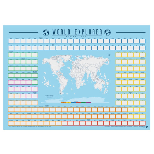 Gift Republic Scratch Poster - World Explorer