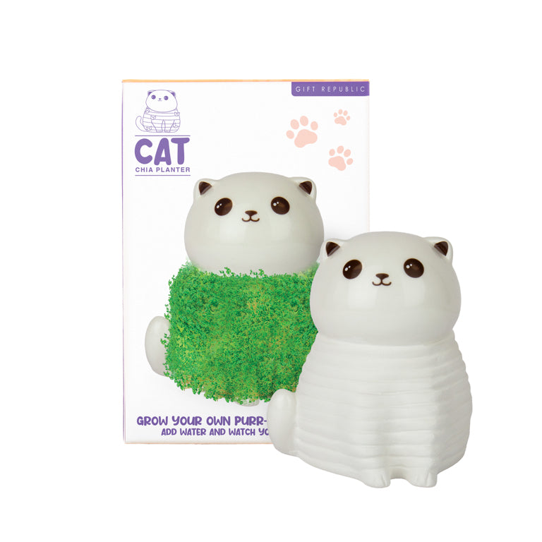 Gift Republic Plantenpot met chiazaden - Kat
